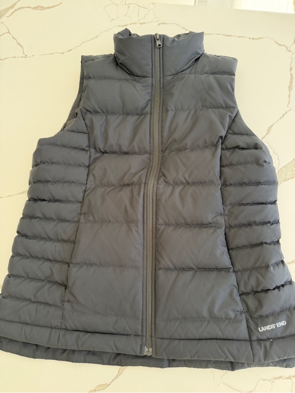 Lands' End Women's Quilted Puffer Vest - Black